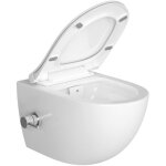 Infinitio wc sans bride avec fonction bidet thermostatique + abattant softclose (satinf011rrexpbfct) ...