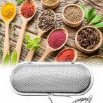 Infuseur  pices de cuisine en acier inoxydable, passoire  th en vrac  mailles fines avec boules ...