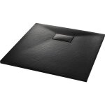 Inlife - bac de douche smc noir 90 x 90 cm