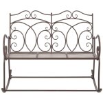 Prolenta premium - furniture limited - banc de jardin 104 cm fer marron antique