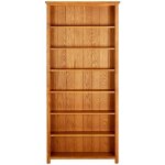 Inlife - bibliothque  7 niveaux 90x22, 5x200 cm bois de chne massif