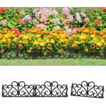 Bordures de pelouse 17 pcs noir 10 m pp - inlife