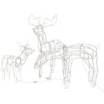 Inlife cordon lumineux de no�l 3 pcs rennes 229 led