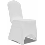 Prolenta premium - inlife housse blanche extensible pour chaise 6 pièces Prolenta premium - inlife housse blanche extensible pour chaise 6 pièces