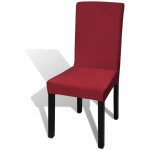 Jn. songs - inlife housse de chaise droite extensible 4 pcs bordeaux