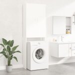 Inlife meuble pour machine � laver blanc 64x25, 5x190 cm