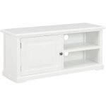 Furniture limited - meuble tv blanc 90x30x40 cm bois