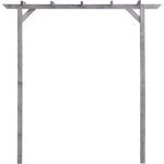 Inlife pergola de jardin gris 200x40x205 cm bois de pin impr�gn�