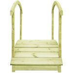 Inlife pont de jardin avec balustrade 170x74x105 cm pin imprégné Inlife pont de jardin avec balustrade 170x74x105 cm pin imprégné