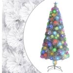 Inlife sapin de no�l artificiel avec led blanc 150 cm fibre optique
