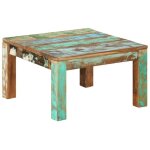 Jinlefu - inlife table basse 60x60x35 cm bois de r�cup�ration massif
