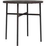 Inlife table  th marron 45 cm rsine tresse