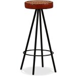 Tabourets de bar 2 pcs cuir v�ritable - inlife