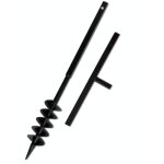 Tari�re de sol avec m�che de tari�re spirales 100 mm acier noir - inlife