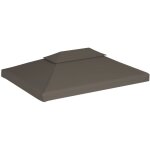 Inlife toile sup�rieure de belv�d�re 2 niveaux 310 g / m� 4x3 m taupe