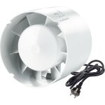 Airope - inline - 125 mm, extracteur d'air silencieux, 190 m3 / h, 16 w, conduit en ligne, axial de la ...