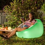 Fauteuil gonflable avec led multicolore et tlcommande chight innovagoods