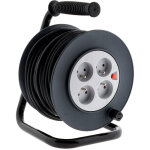 Zenitech - enrouleur h05vv - f 4 prises 3g1, 5mm 15m + coupe - circuit - noir