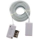 Zenitech - rallonge tlphone mle gigogne / femelle 8 plots 10m - blanc