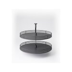 Plateaux tournants rond ellite - 830be -  plateau 705 hauteur 670 mm - anthracite inoxa