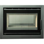 A caminetti - insert bois double face cassette nordic w 70 black avec cadre de finition a. caminetti A caminetti - insert bois double face cassette nordic w 70 black avec cadre de finition a. caminetti