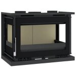 Fm biomasa - insert  bois 3 faces ventil - firematic dali 12. 6 kw foyer en vermiculite