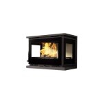Fm biomasa - insert  bois 3 faces ventil - firematic dali 12. 6 kw foyer en vermiculite