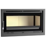 Fm biomasa - fm insert de chemin�e it - 100 k 13, 3kw foyer r�fractaire et verre s�rigraphie