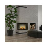 Azura home design - insert chemine lucy 12 slim bs vitre  gauche