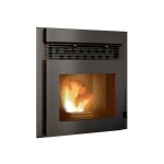 Insert de chemine  pellets 11 kw punto fuoco alessio silicium gris