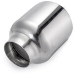 Insma - universel tube chappement tuyau d'chappement ronde incline 63mm entre 101mm sortie