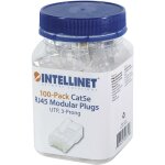 Pack de 100 modules rj45 cat�gorie 5e, c�ble utp 3 points, fiche modulaire utp, pour fil massif, 100 ...
