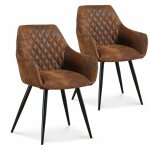Intensedeco - lot de 2 chaises victoria vintage pieds noir