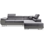 Intensedeco - canap� d'angle droit convertible marius gris