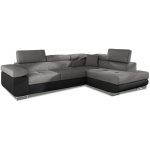 Intensedeco - canap d'angle droit convertible marius gris et noir