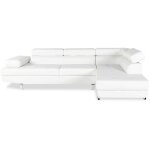 Intensedeco - canap� d'angle droit avec t�ti�res relevables charly blanc