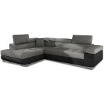 Intensedeco - canap d'angle gauche convertible marius gris et noir