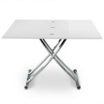 Intensedeco - table basse relevable philadelphia blanc laqu