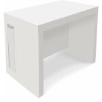 Intensedeco ? table console extensible 50 - 300 cm ? mdf blanc laqu� ? rallonges int�gr�es pour 12 couverts ...