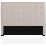 Intensedeco ? t�te de lit capitonn�e en velours 160 cm ? couleur beige ? hauteur 120 cm ? �l�gante pour ...