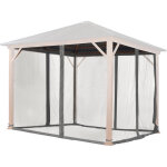 Toolport - moustiquaires (4 toiles) pour tonnelle de jardin forest superior 3x3 m, gris Toolport - moustiquaires (4 toiles) pour tonnelle de jardin forest superior 3x3 m, gris
