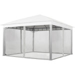Toolport - moustiquaires (4 toiles) pour tonnelle de jardin sunset premium 4x4, gris perle