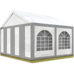 Tente de réception 3x4 m barnum toile de haute qualité 450 n pe gris - blanc construction en acier galvanisé ... Tente de réception 3x4 m barnum toile de haute qualité 450 n pe gris - blanc construction en acier galvanisé ...
