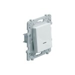 Interrupteur ou poussoir  voyant hager essensya finition: blanc - griffes: sans griffes