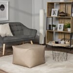 Paco home - int�rieur ext�rieur fauteuil poire salon coussin assise pouf coussin de sol beige 3, 50x50x40 ...