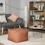 Paco home - int�rieur ext�rieur fauteuil poire salon coussin assise pouf coussin de sol marron, 50x50x40 ...