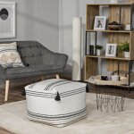 Paco home - int�rieur ext�rieur fauteuil poire salon coussin assise pouf coussin de sol noir - blanc, ...