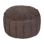 Loft 25 - pouf rond pour salon, repose - pieds doux de style marocain, pouf lger avec remplissage de ...