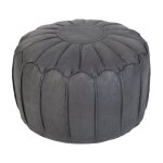 Loft 25 - pouf rond pour salon, repose - pieds doux de style marocain, pouf lger avec remplissage de ...