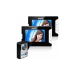 Interphone vido de porte 7' 2 pices avec cran, sonnette de porte, camra, cble, sonnette, moniteur ...